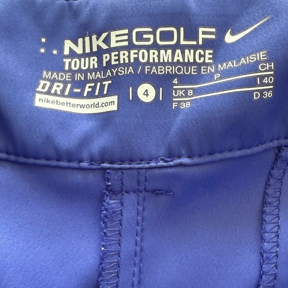 Nike Tour Performance Dri-Fit Periwinkle Sport Golf Bermuda Shorts Women's 4 EUC - Picture 7 of 11